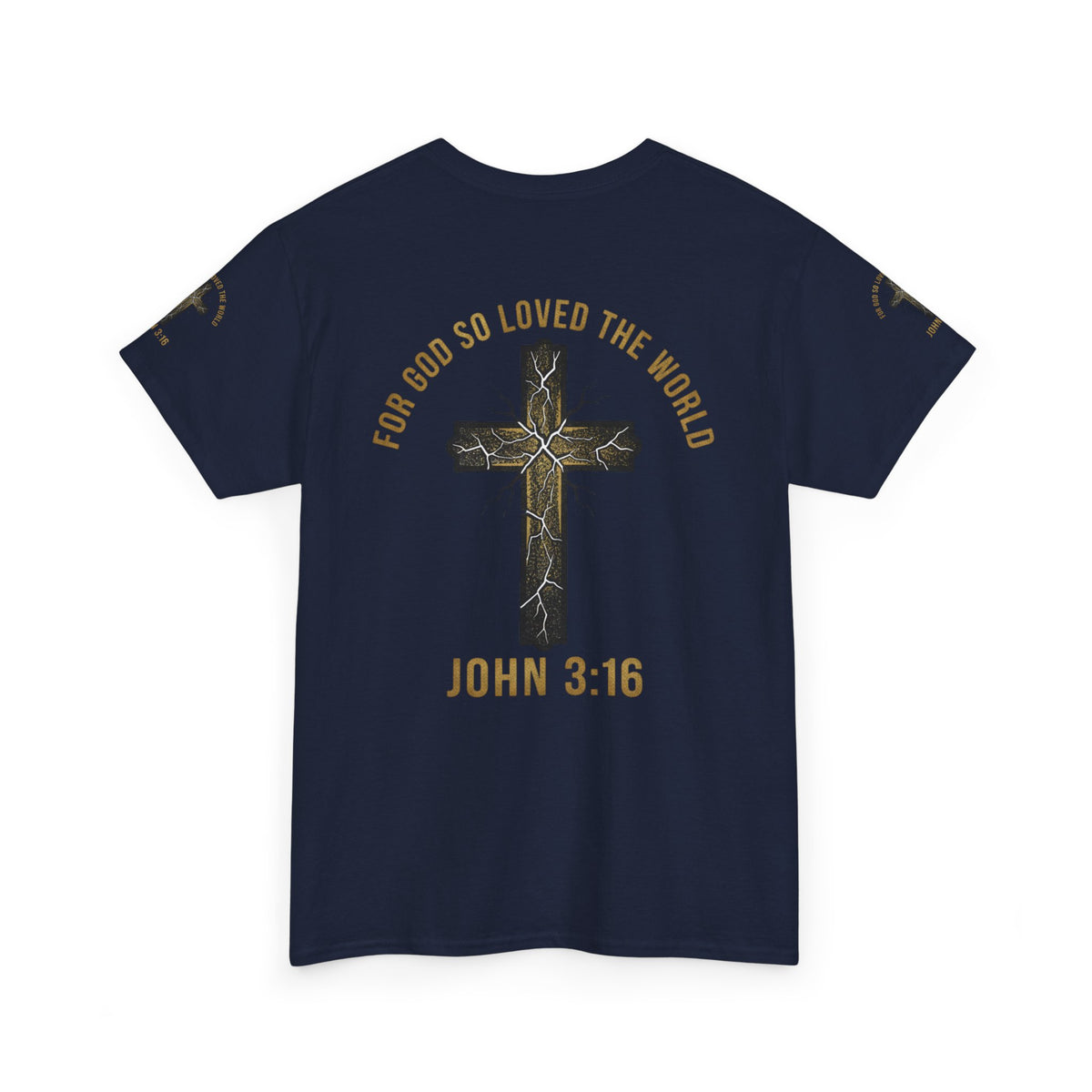 John 3:16 Cross T-Shirt — "For God So Loved the World" Christian Tee