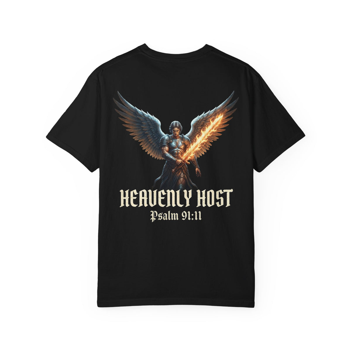 Angel Gateway T-Shirt — Fiery Winged Guardian Graphic Tee