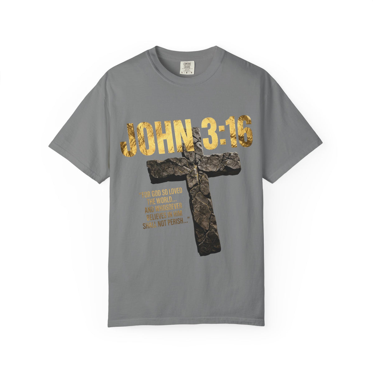 John 3:16 Cross T-Shirt — Christian Faith Scripture Tee