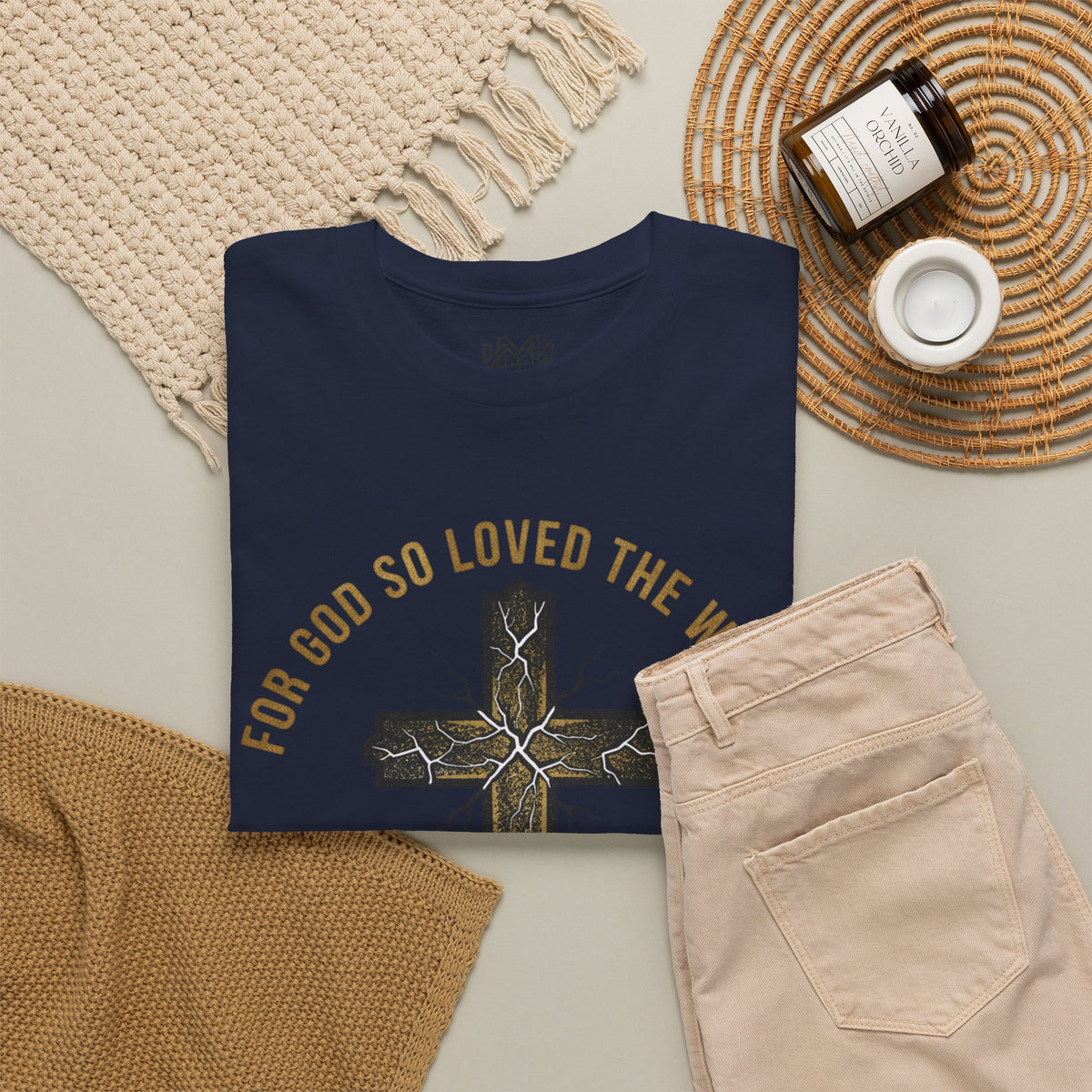 John 3:16 Cross T-Shirt — "For God So Loved the World" Christian Tee