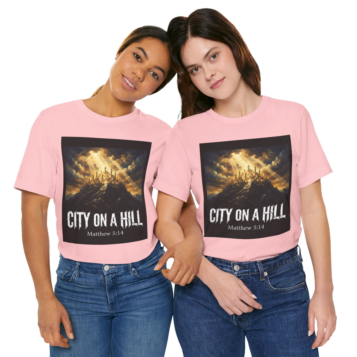 City on a Hill T-Shirt — Matthew 5:14 Christian Faith Tee