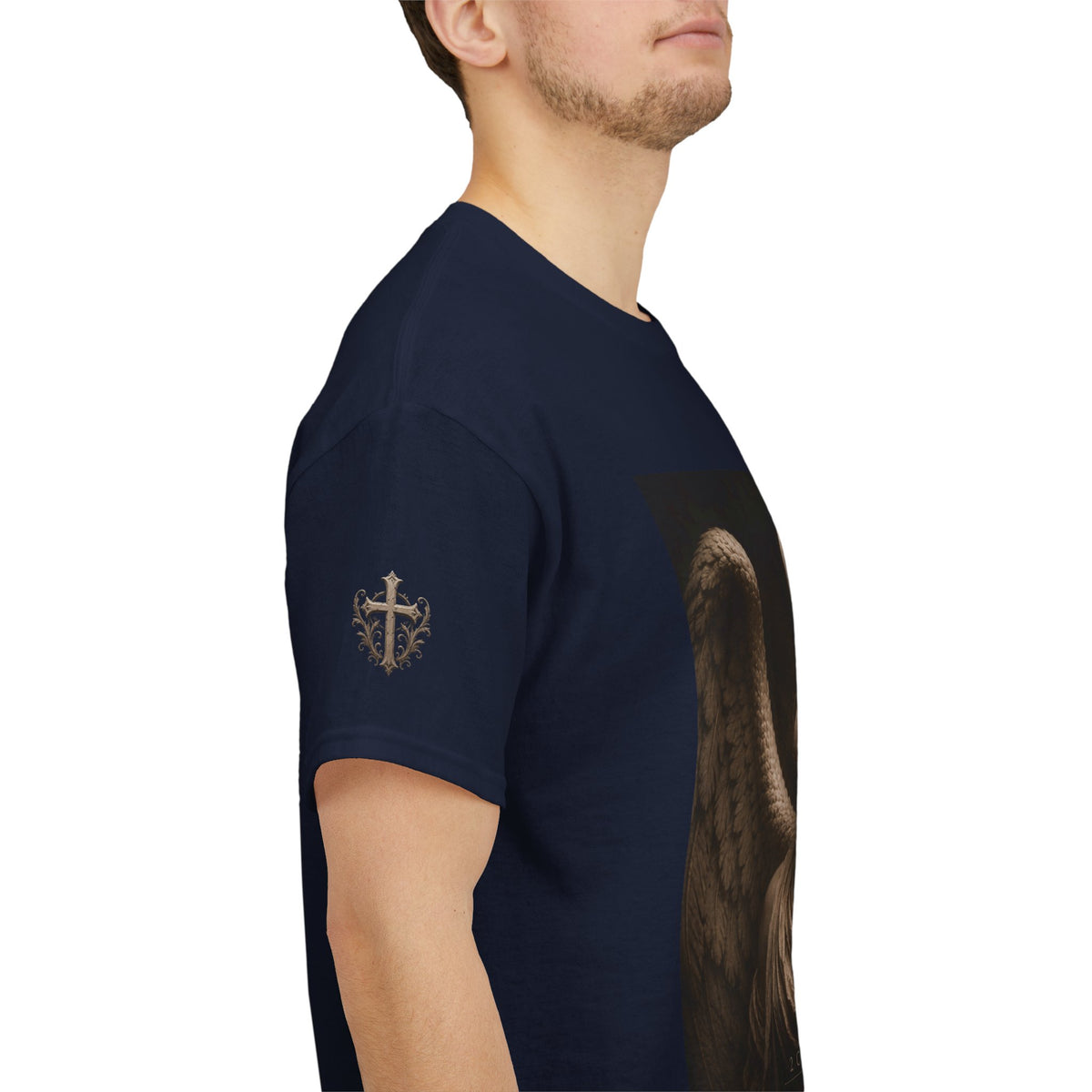 Angel Graphic Tee — "Walk by Faith, Not by Sight" Inspirational T‑Shirt