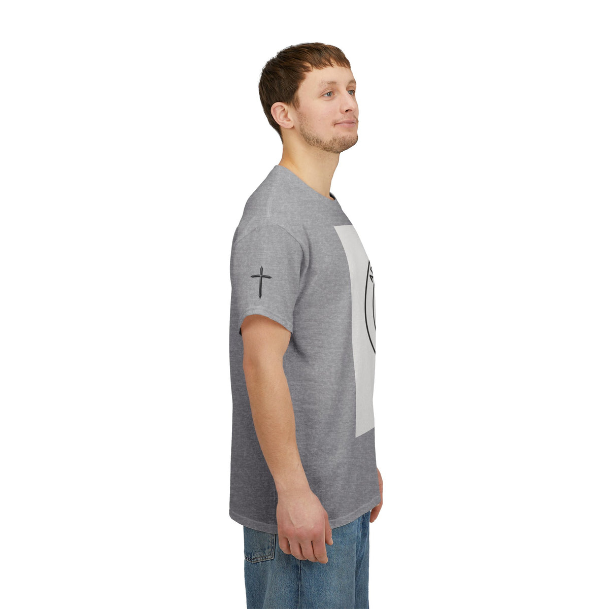 Christian Son & Heir T-Shirt — 'Adopted by Grace' Faith Tee with Jesus Prayer Design