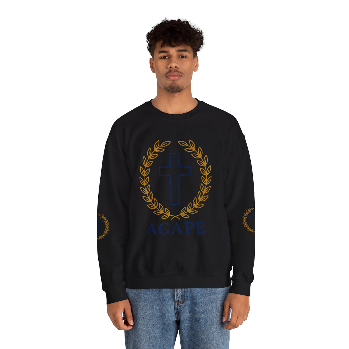 Agape Cross Crewneck Sweatshirt — Christian Faith Pullover
