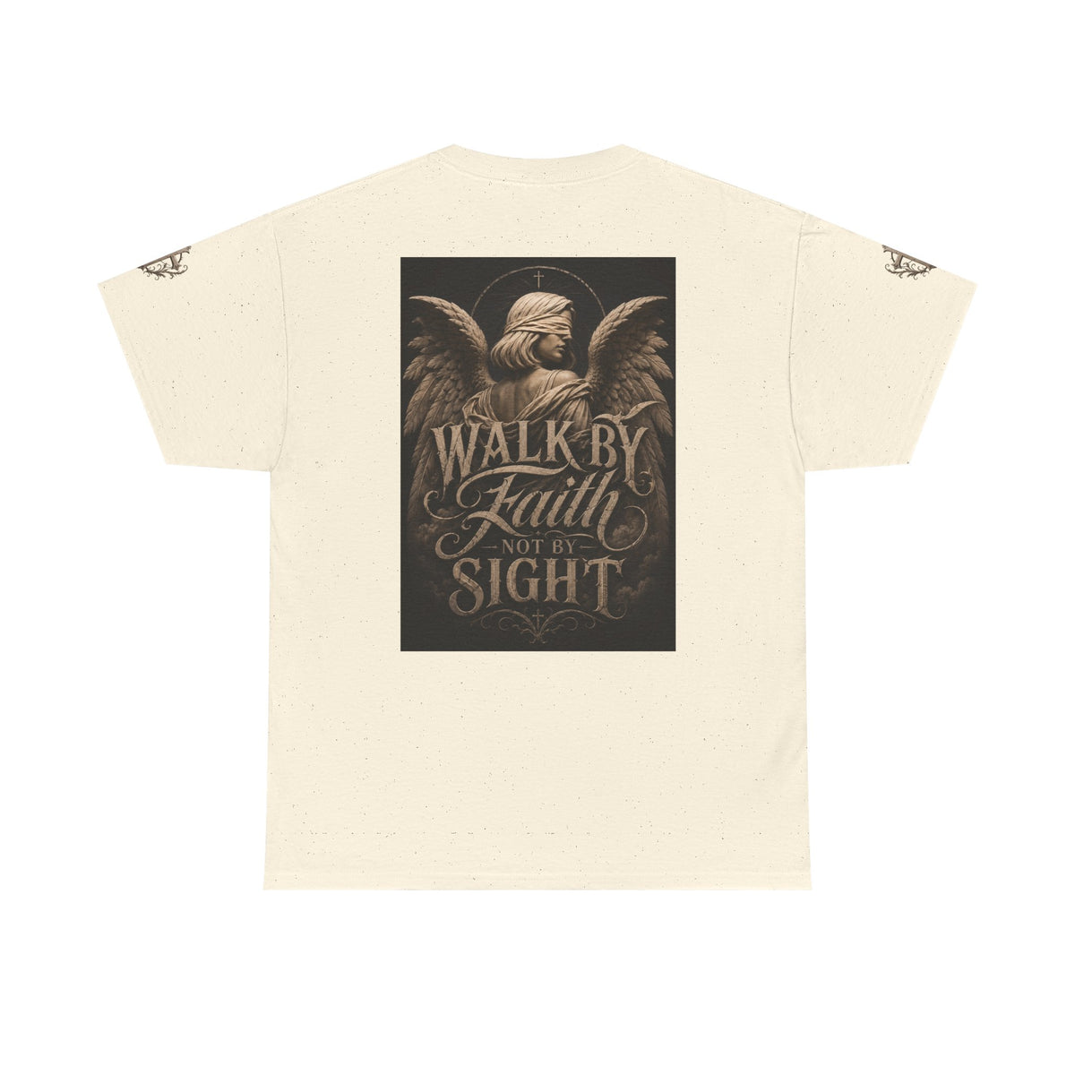 Angel Graphic Tee — "Walk by Faith, Not by Sight" Inspirational T‑Shirt