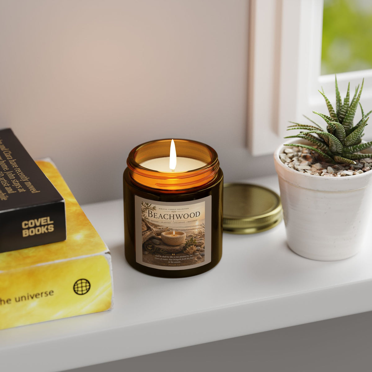 Beachwood Coconut Apricot Scented Candle (4oz, 9oz)
