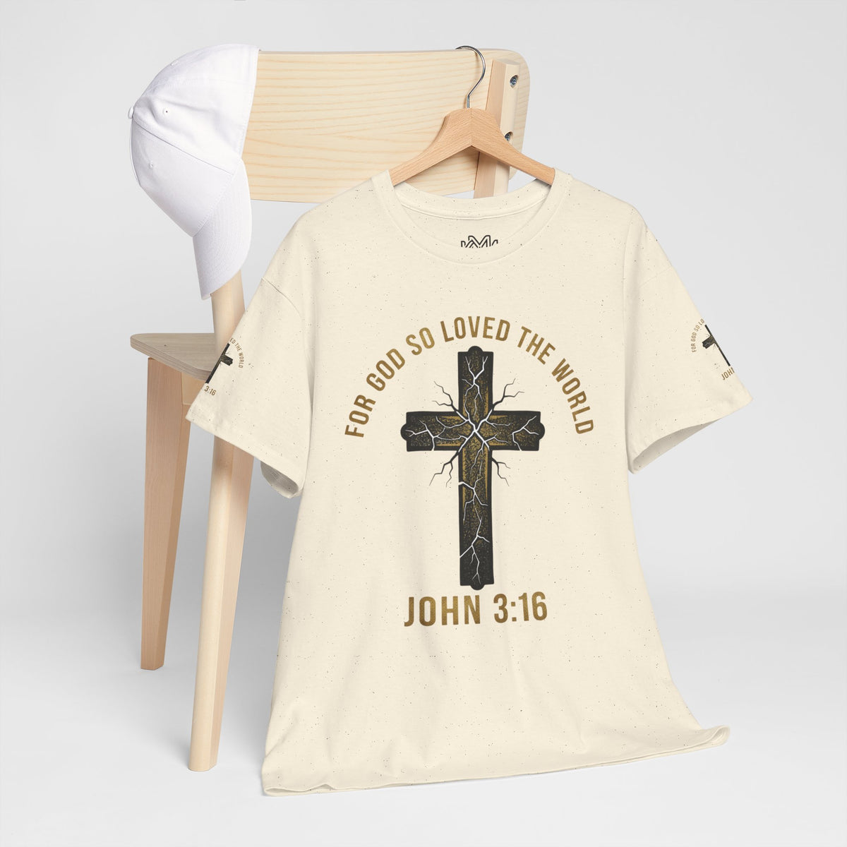 John 3:16 Cross T-Shirt — "For God So Loved the World" Christian Tee