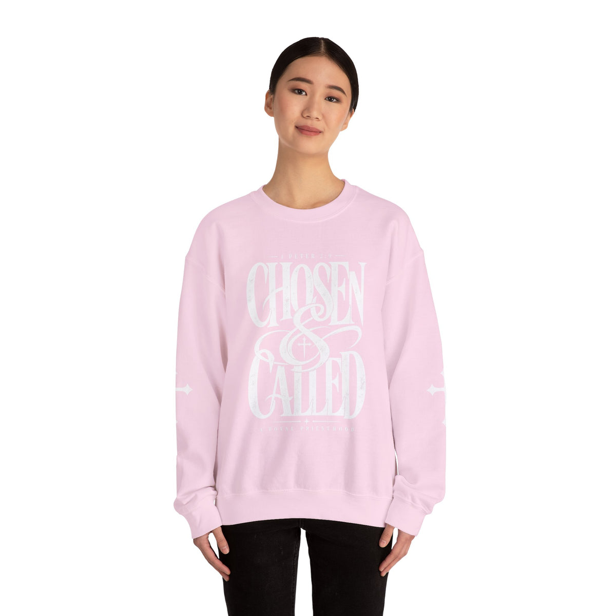 Chosen & Called Crewneck Sweatshirt — Christian Faith Apparel, 'A Royal Priesthood' Gospel Pullover