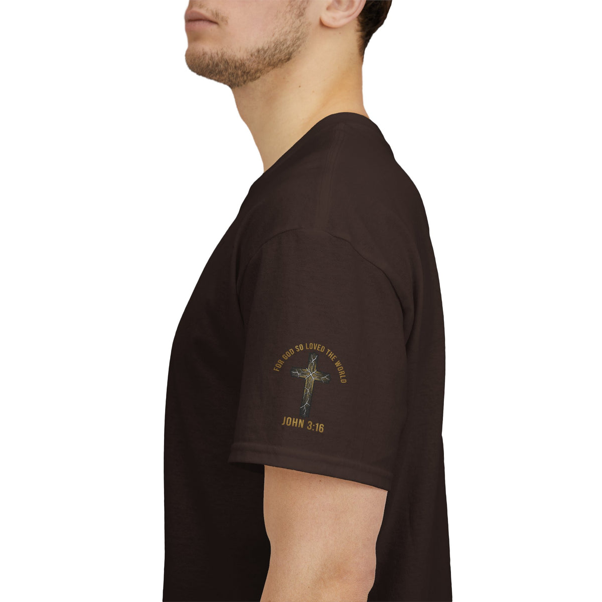 John 3:16 Cross T-Shirt — "For God So Loved the World" Christian Tee