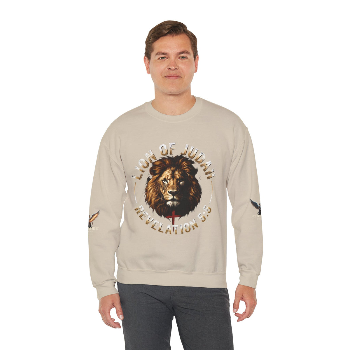 Lion of Judah Sweatshirt – "Revelation 5:5" Christian Crewneck