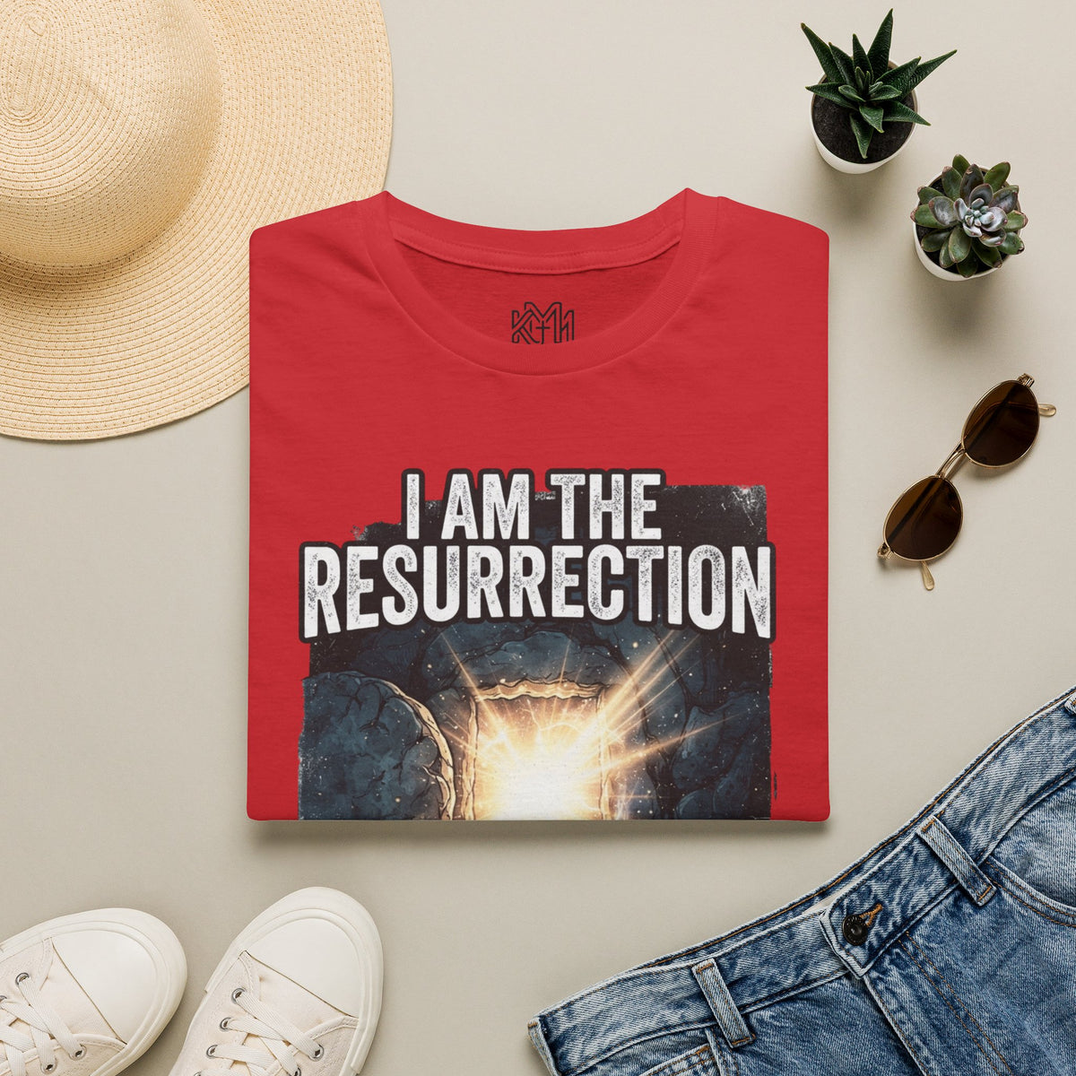 I Am The Resurrection T-Shirt — John 11:25 Christian Easter Tee