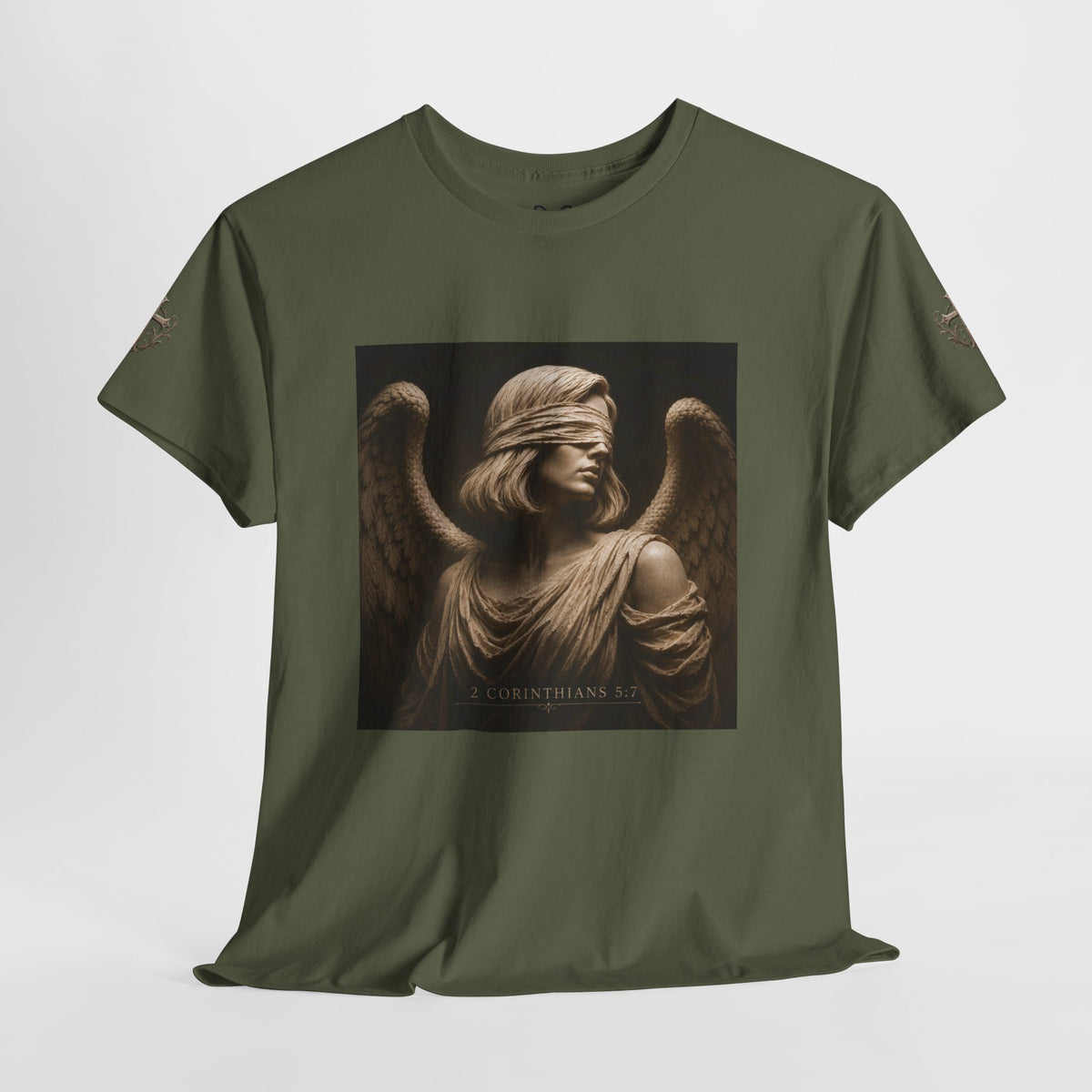 Angel Graphic Tee — "Walk by Faith, Not by Sight" Inspirational T‑Shirt
