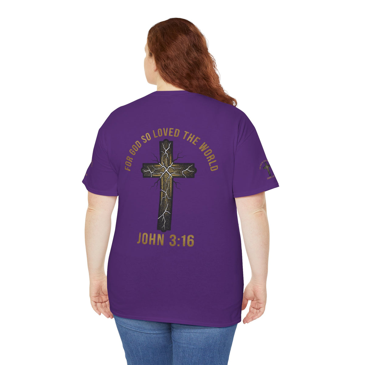 John 3:16 Cross T-Shirt — "For God So Loved the World" Christian Tee