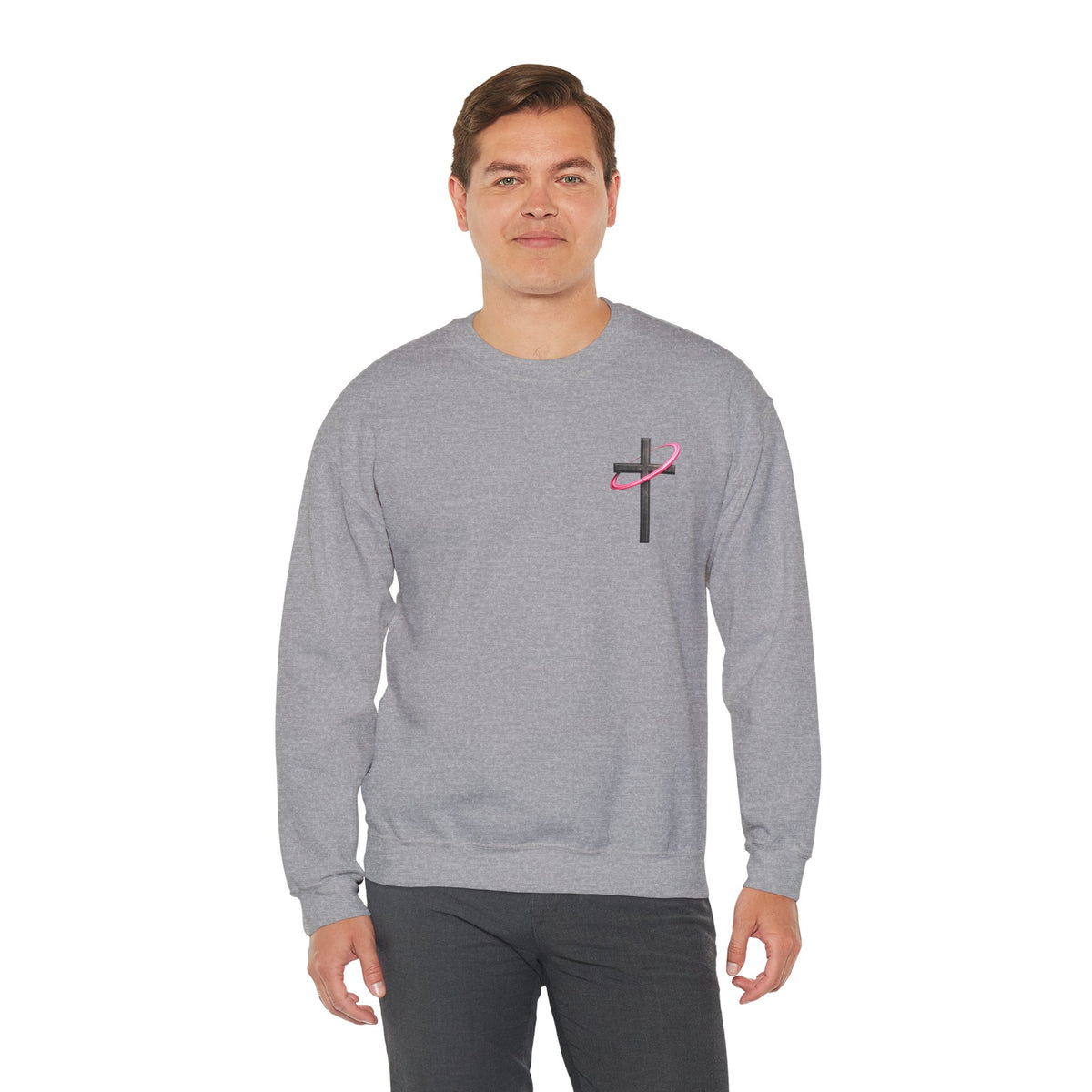 Christian Crewneck Sweatshirt — “With God All Things Are Possible” Inspirational Pullover