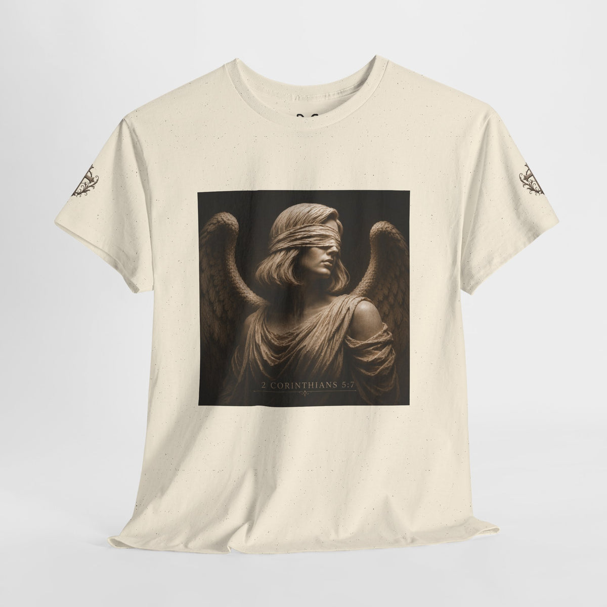 Angel Graphic Tee — "Walk by Faith, Not by Sight" Inspirational T‑Shirt
