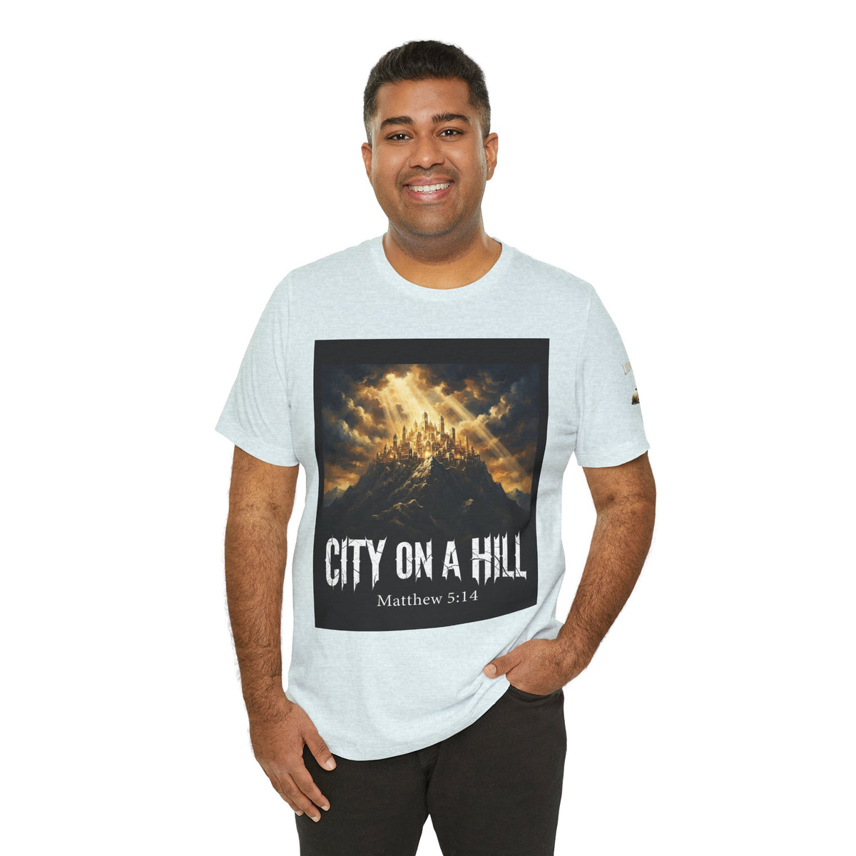 City on a Hill T-Shirt — Matthew 5:14 Christian Faith Tee