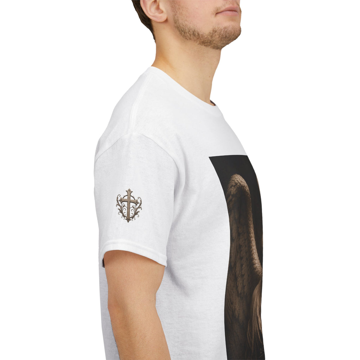 Angel Graphic Tee — "Walk by Faith, Not by Sight" Inspirational T‑Shirt