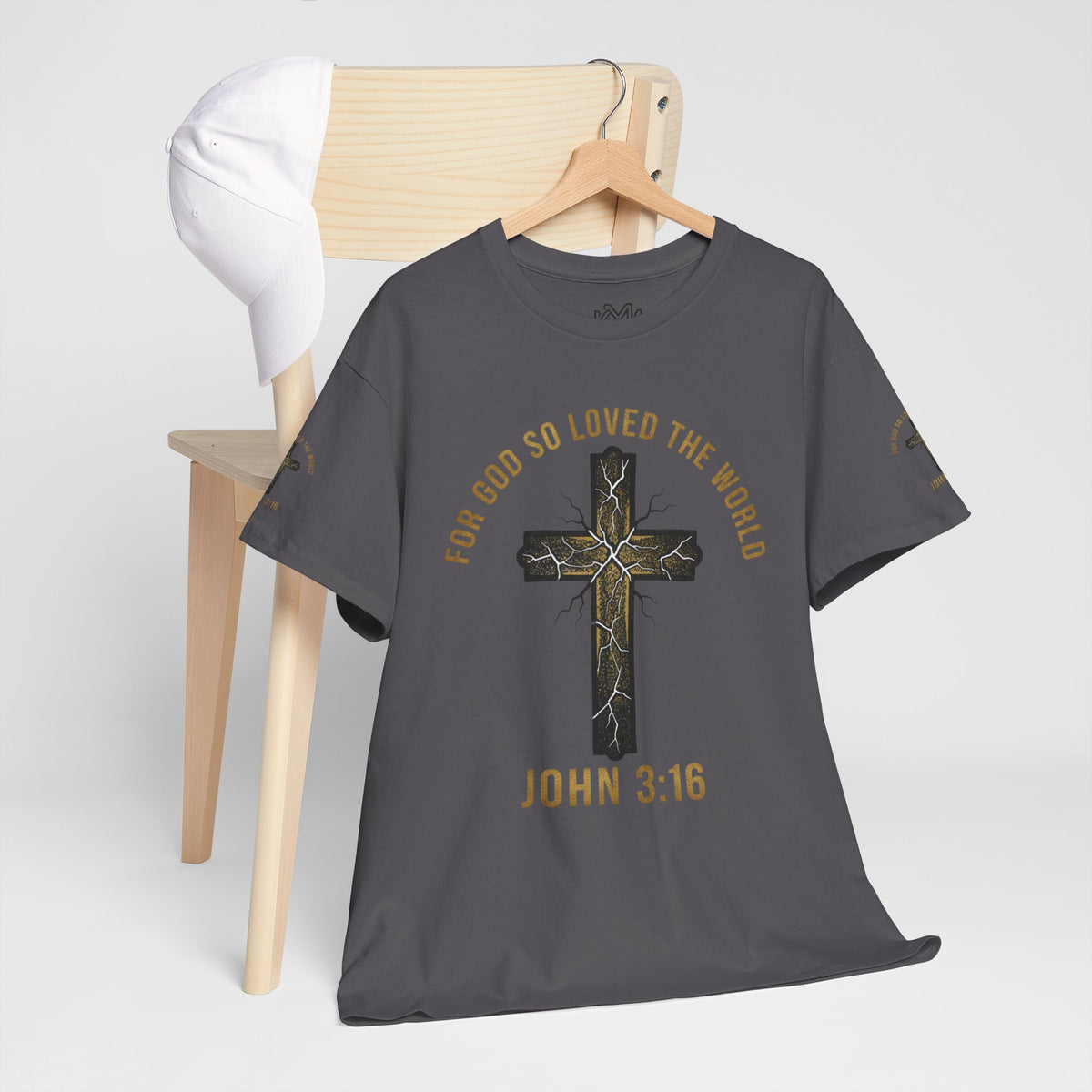 John 3:16 Cross T-Shirt — "For God So Loved the World" Christian Tee