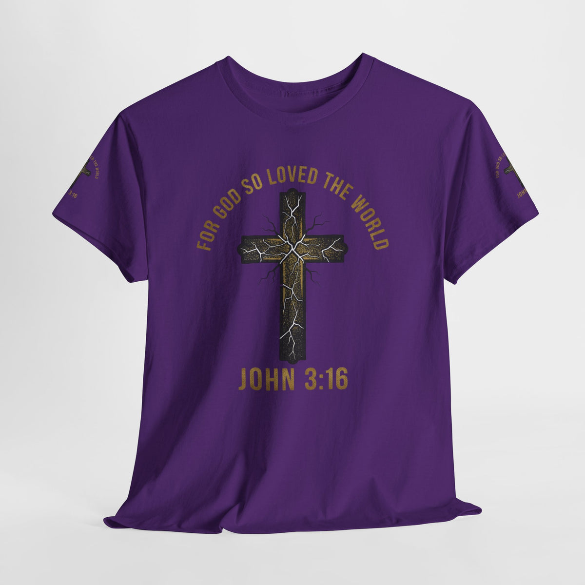 John 3:16 Cross T-Shirt — "For God So Loved the World" Christian Tee