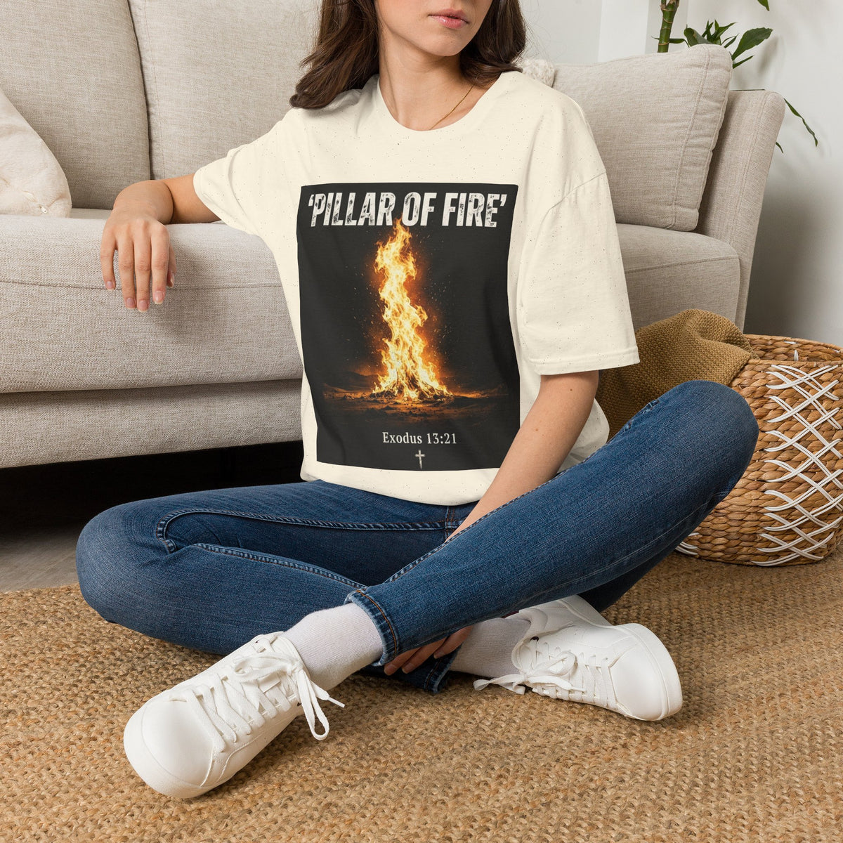 Pillar of Fire T‑Shirt — Biblical Exodus 13:21 Inspirational Faith Tee
