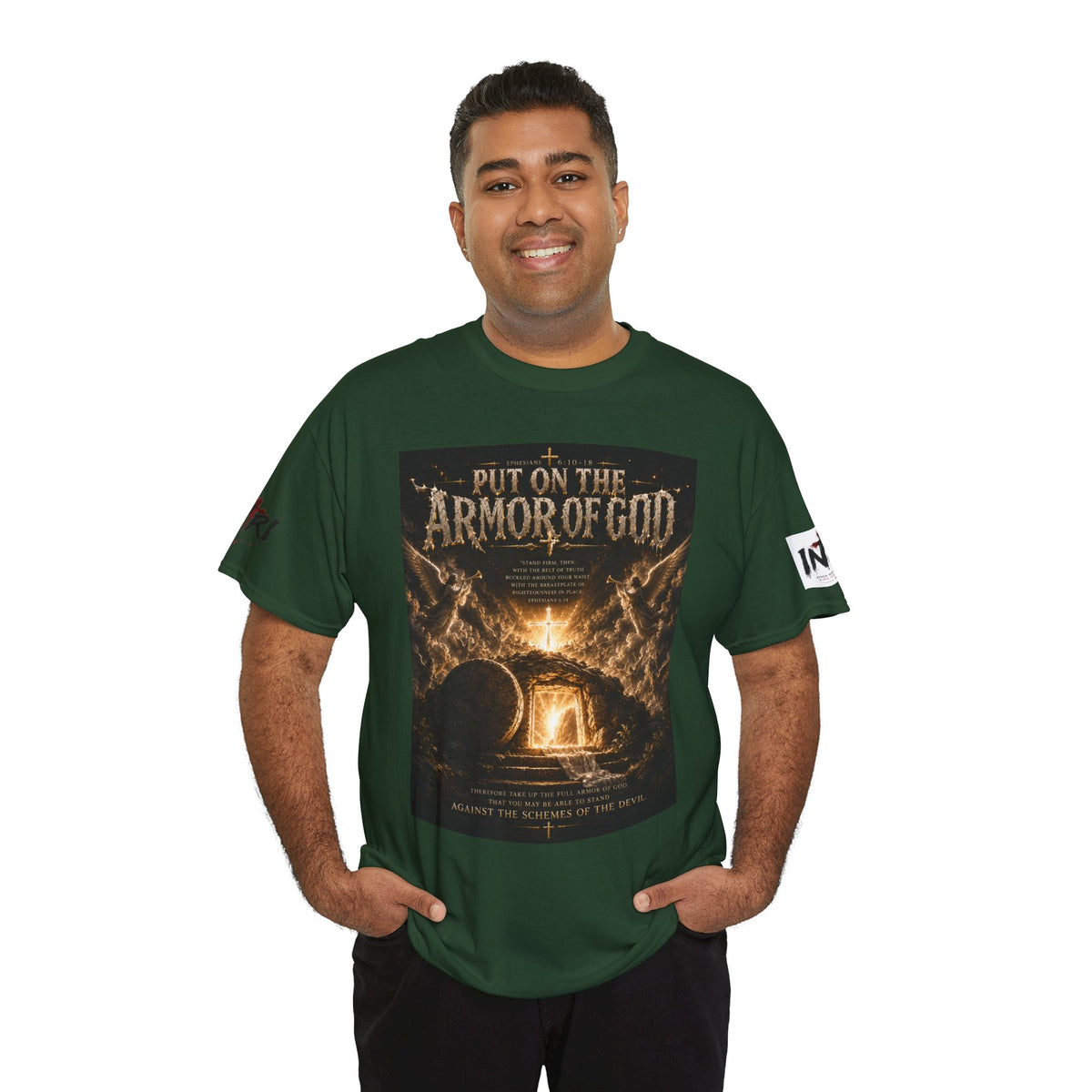 Armor of God T-Shirt — "God Is Not Done With You" Christian Faith Tee