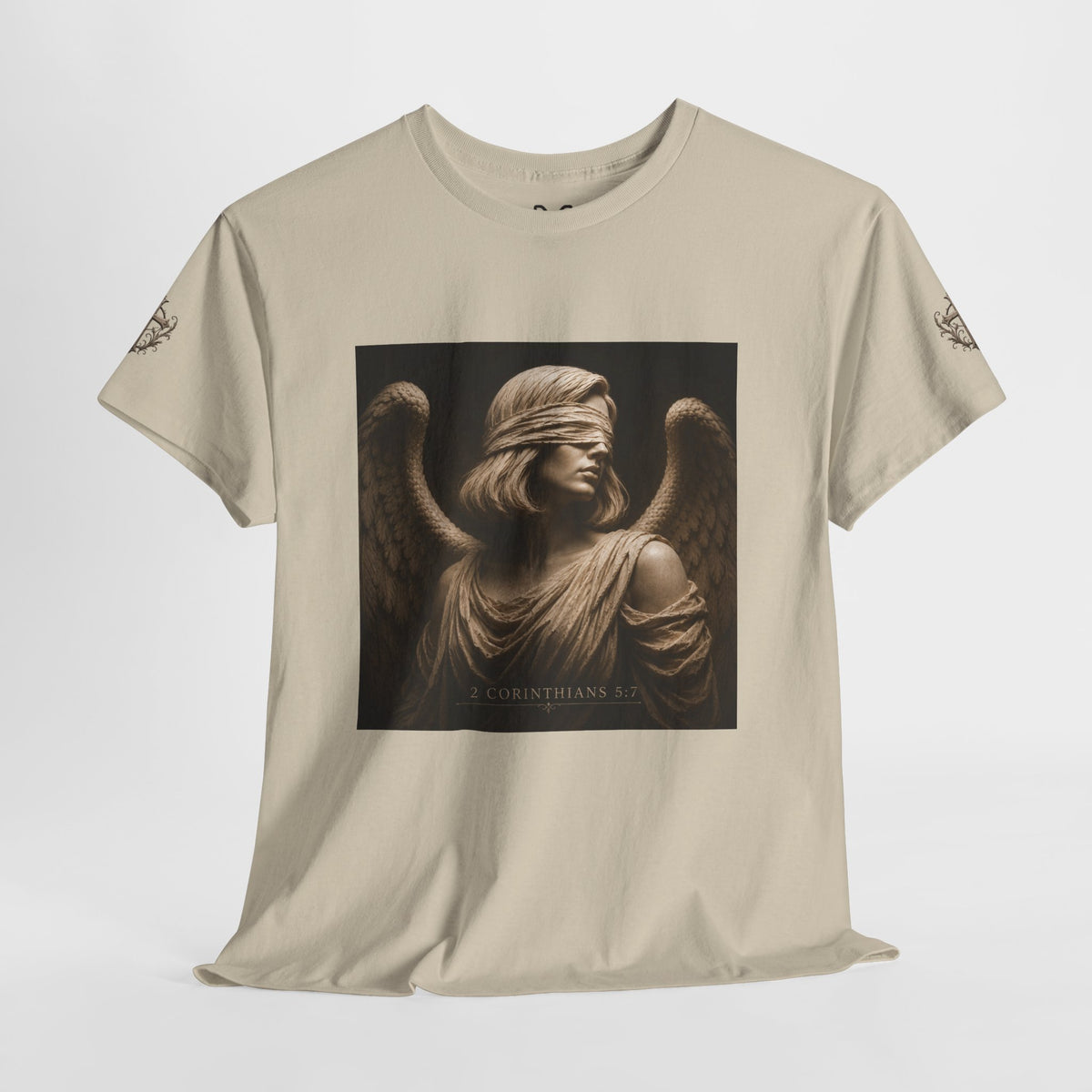 Angel Graphic Tee — "Walk by Faith, Not by Sight" Inspirational T‑Shirt