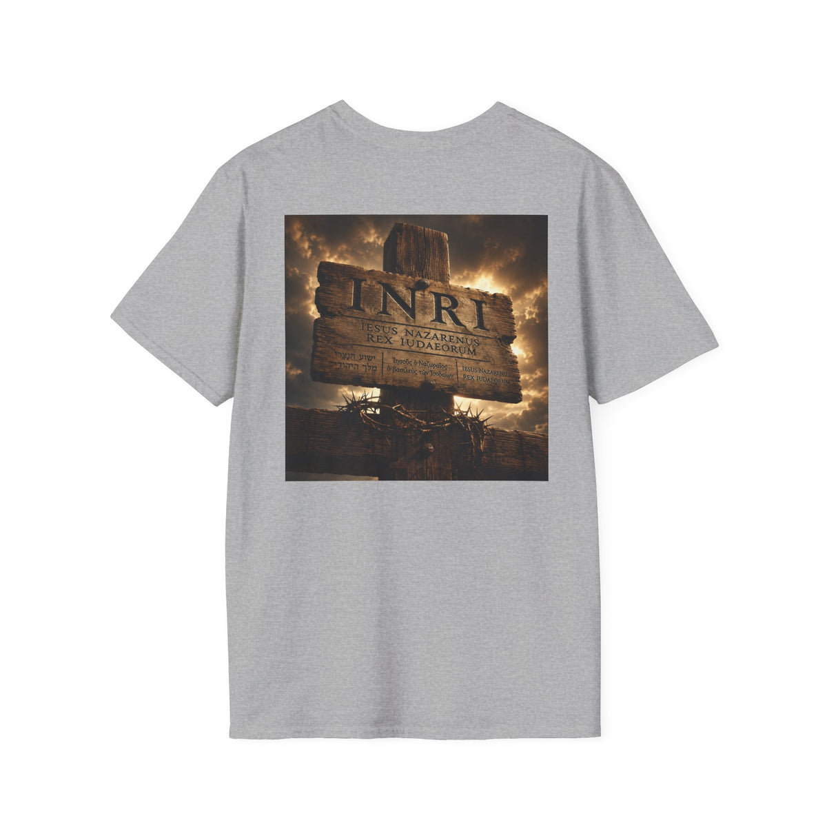 Fiery Cross Christian T-Shirt — Glowing Resurrection Design