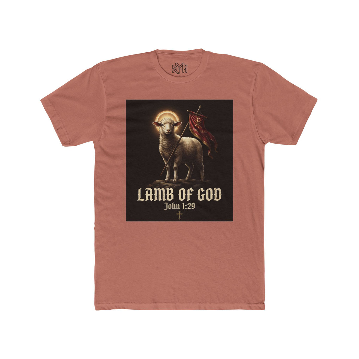 Lamb of God Tee — 'John 1:29' Religious Christian T-Shirt with INRI Cross Back
