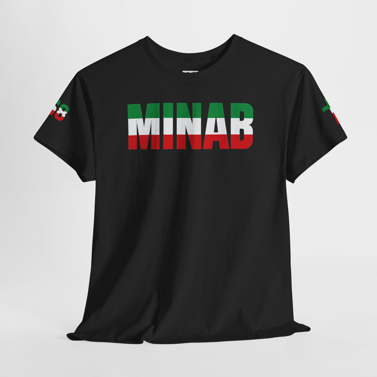 MINAB - Flag Graphic Tee — '168' Back Number Casual T‑Shirt