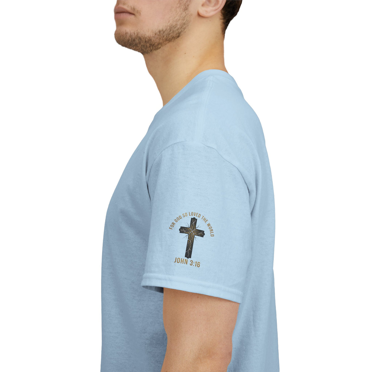 John 3:16 Cross T-Shirt — "For God So Loved the World" Christian Tee