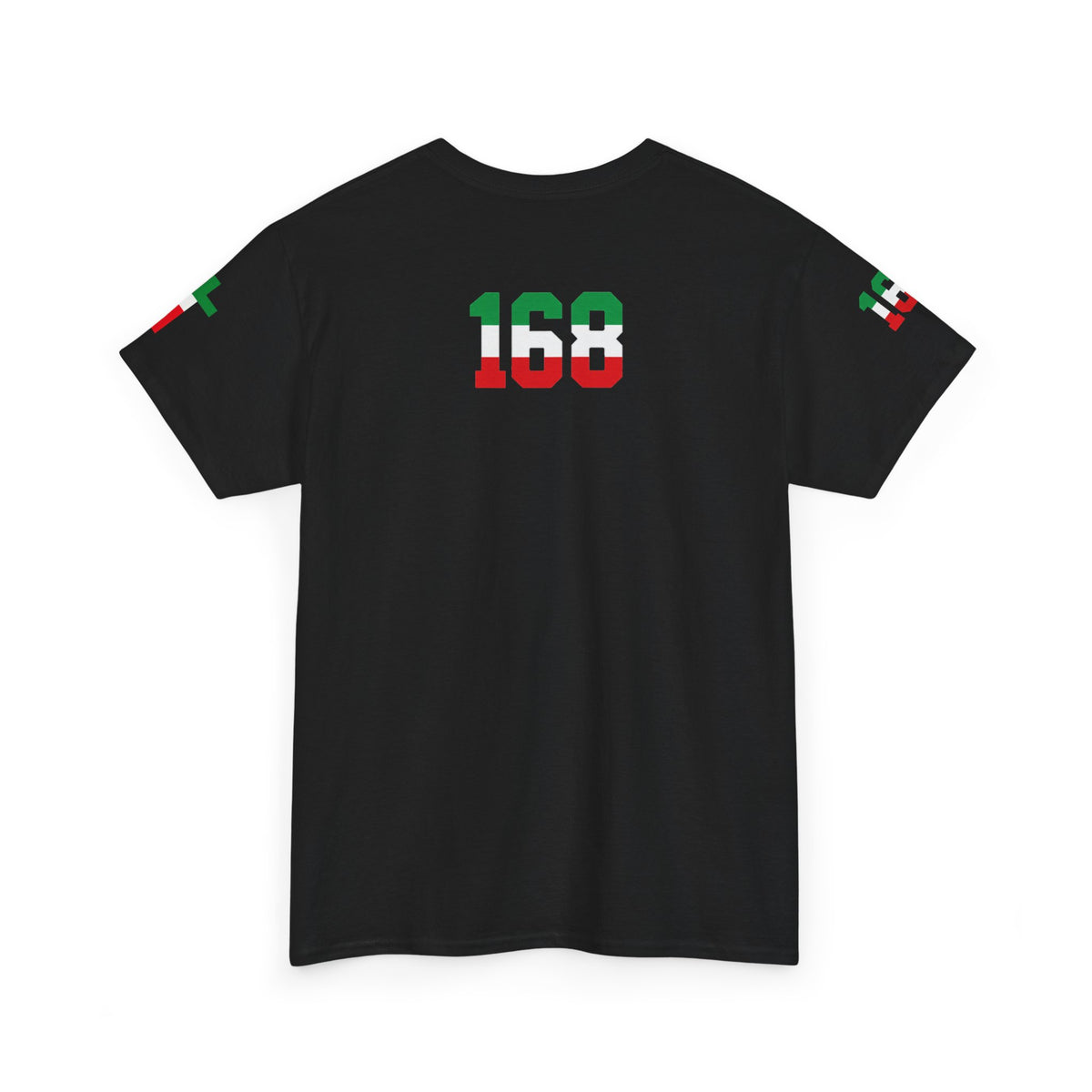 MINAB - Flag Graphic Tee — '168' Back Number Casual T‑Shirt