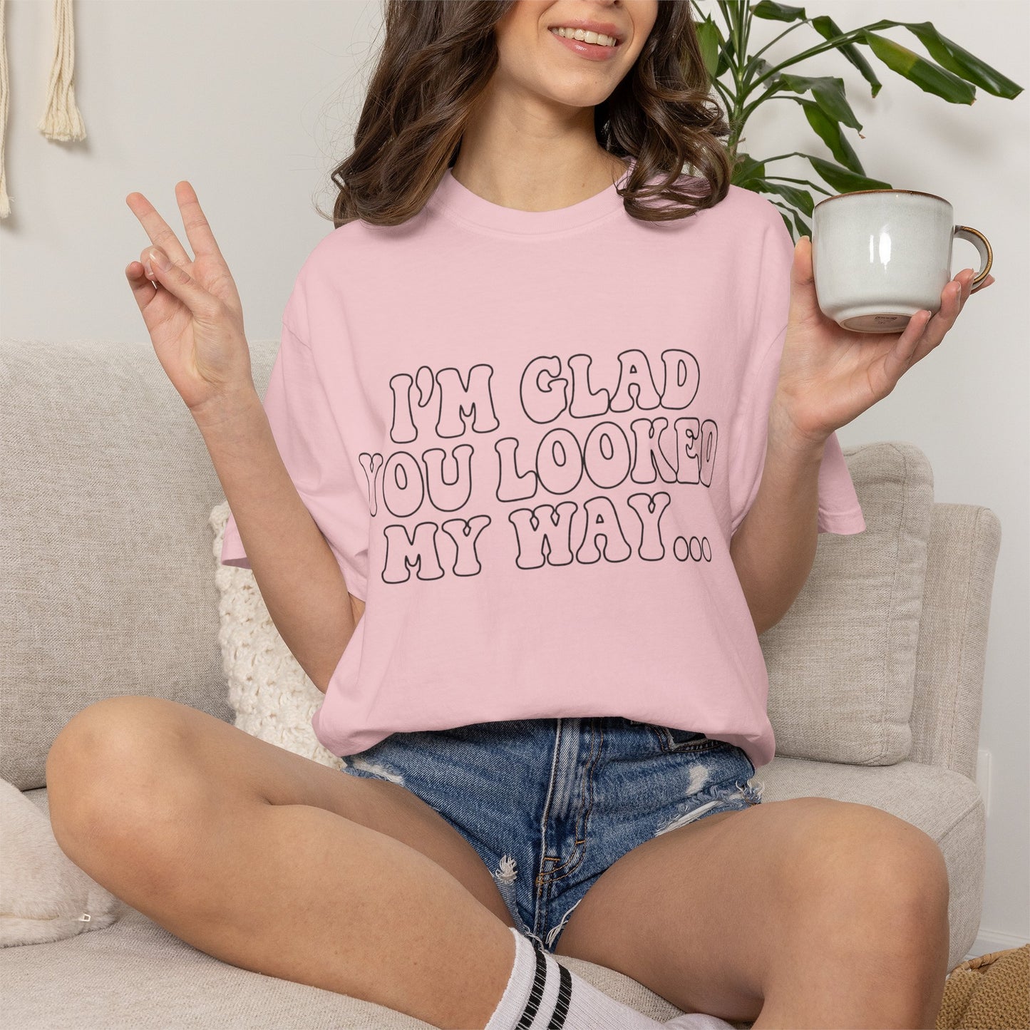 Jesus Loves You T-Shirt — “I’m Glad You Looked My Way… Because Jesus Loves You” Christian Tee