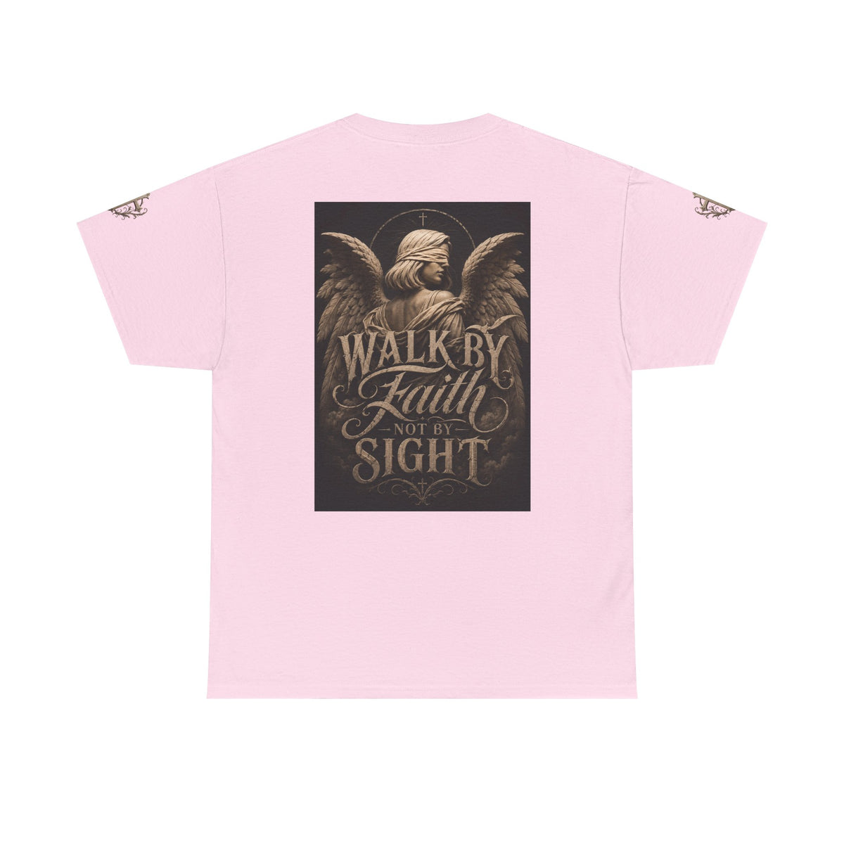 Angel Graphic Tee — "Walk by Faith, Not by Sight" Inspirational T‑Shirt