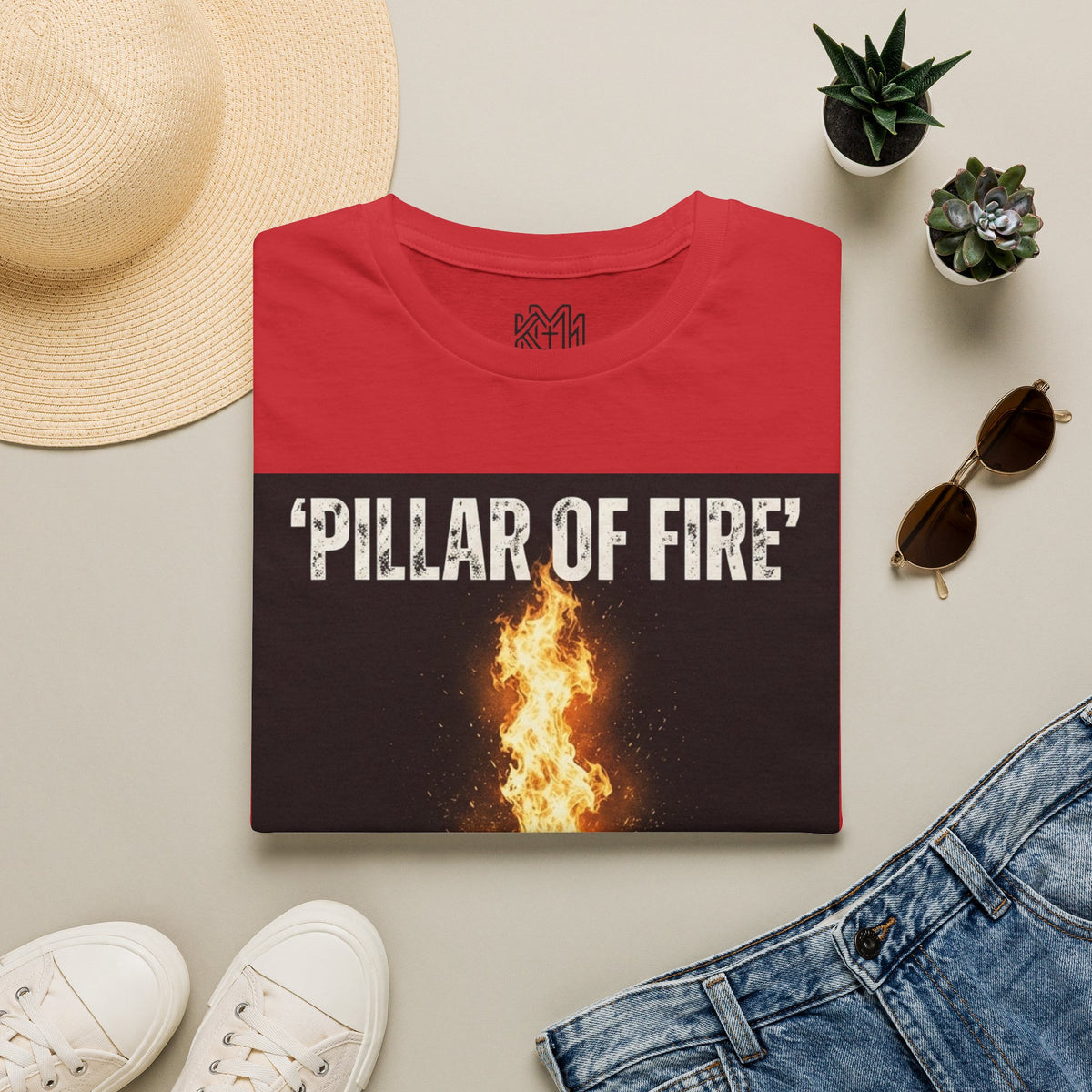 Pillar of Fire T‑Shirt — Biblical Exodus 13:21 Inspirational Faith Tee