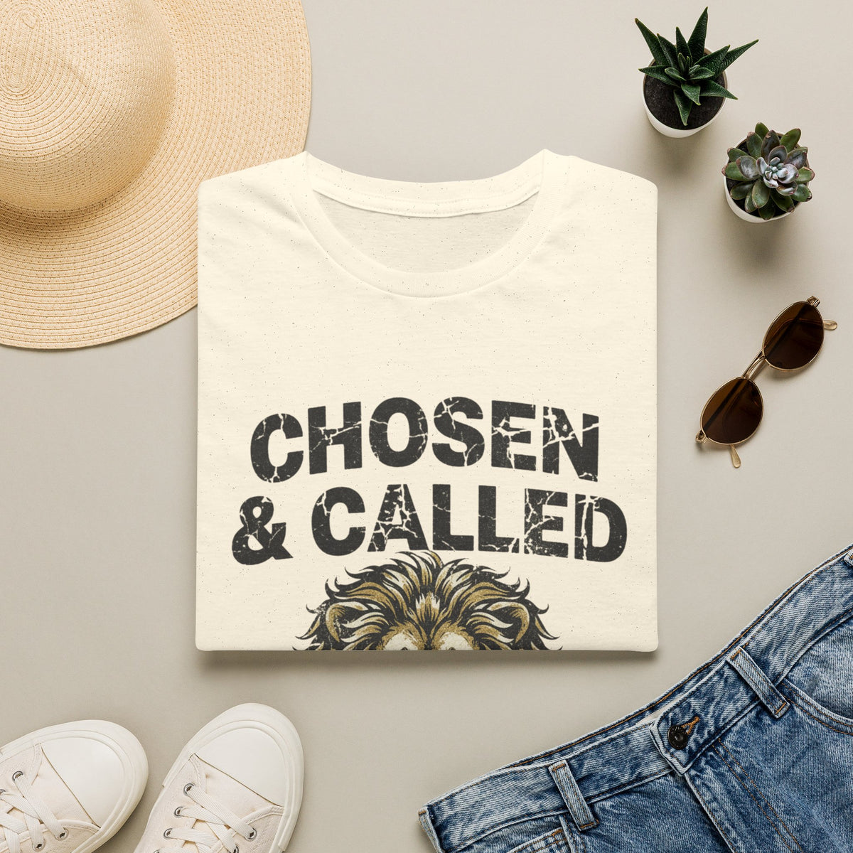 Chosen & Called Lion T-Shirt — Inspirational Christian Faith Tee