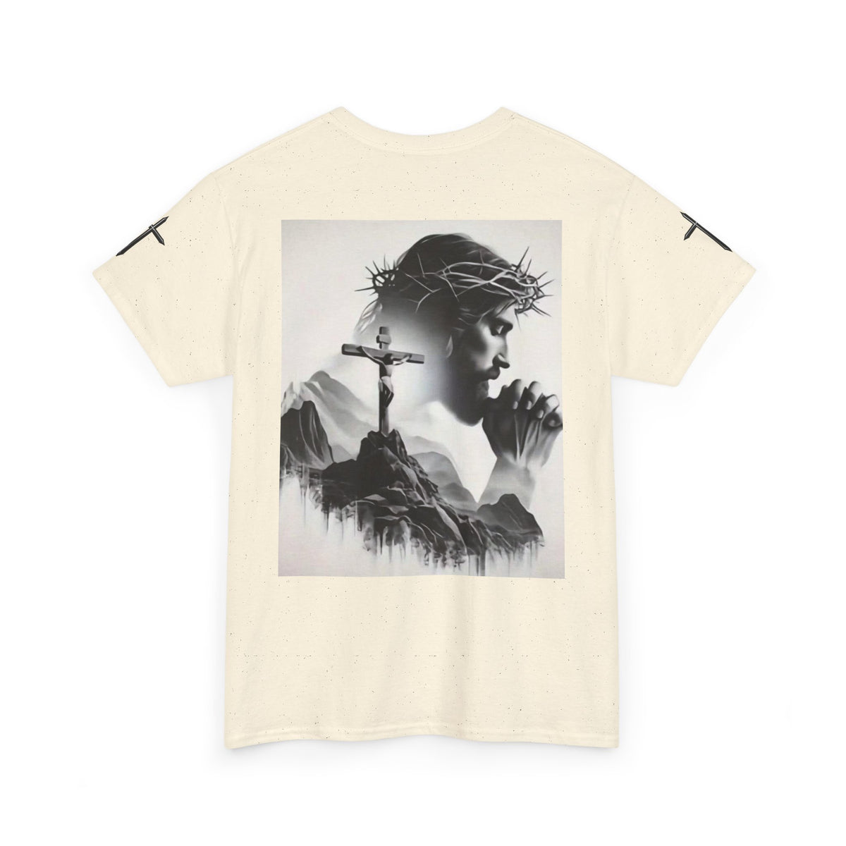 Christian Son & Heir T-Shirt — 'Adopted by Grace' Faith Tee with Jesus Prayer Design