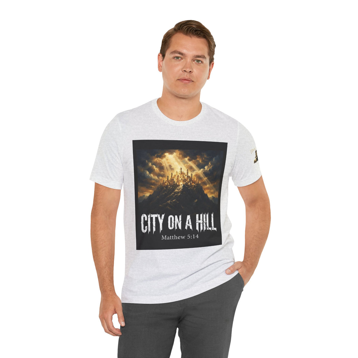 City on a Hill T-Shirt — Matthew 5:14 Christian Faith Tee