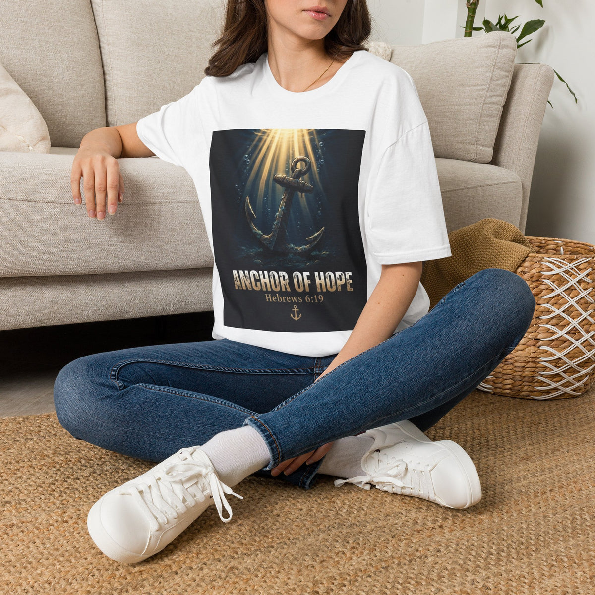 Anchor of Hope T-Shirt — Inspirational Anchor Design (Hebrews 6:19)