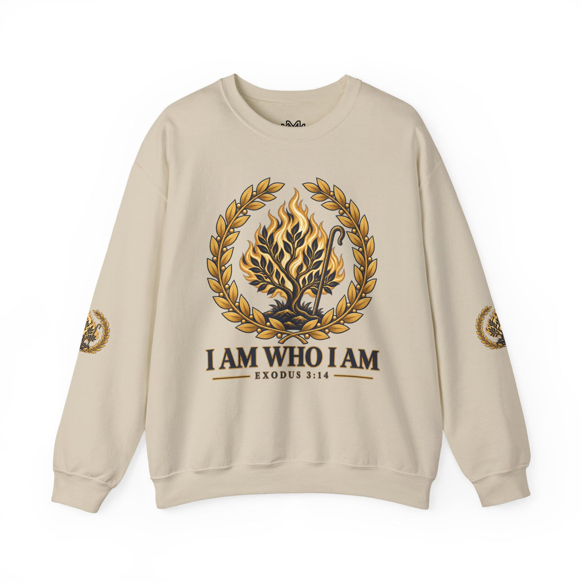 Crewneck Sweatshirt — "I Am Who I Am" Exodus 3:14 Inspirational Pullover