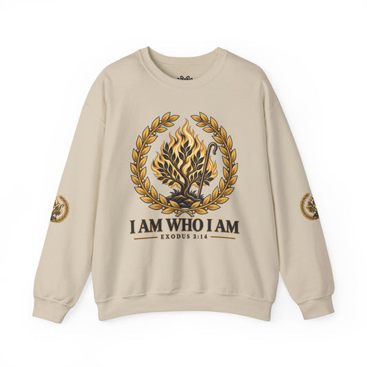 Crewneck Sweatshirt — "I Am Who I Am" Exodus 3:14 Inspirational Pullover