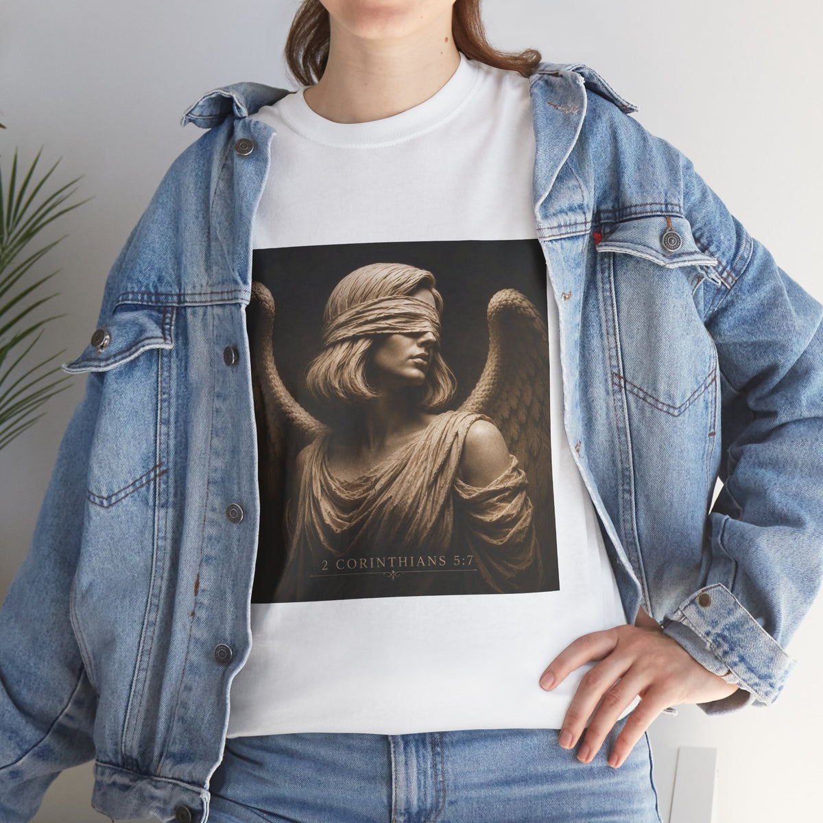 Angel Graphic Tee — "Walk by Faith, Not by Sight" Inspirational T‑Shirt