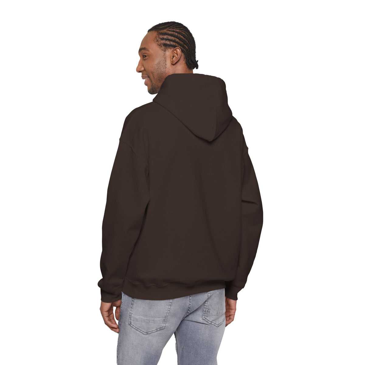 Christian Cross Hoodie - "He Renewed Me" Word Cloud Faith Sweatshirt