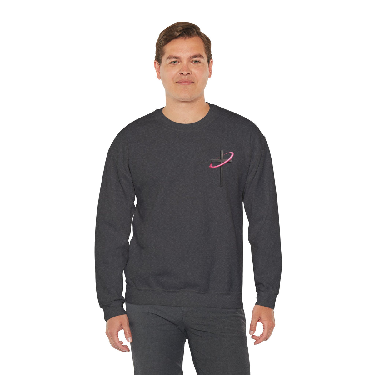 Christian Crewneck Sweatshirt — “With God All Things Are Possible” Inspirational Pullover