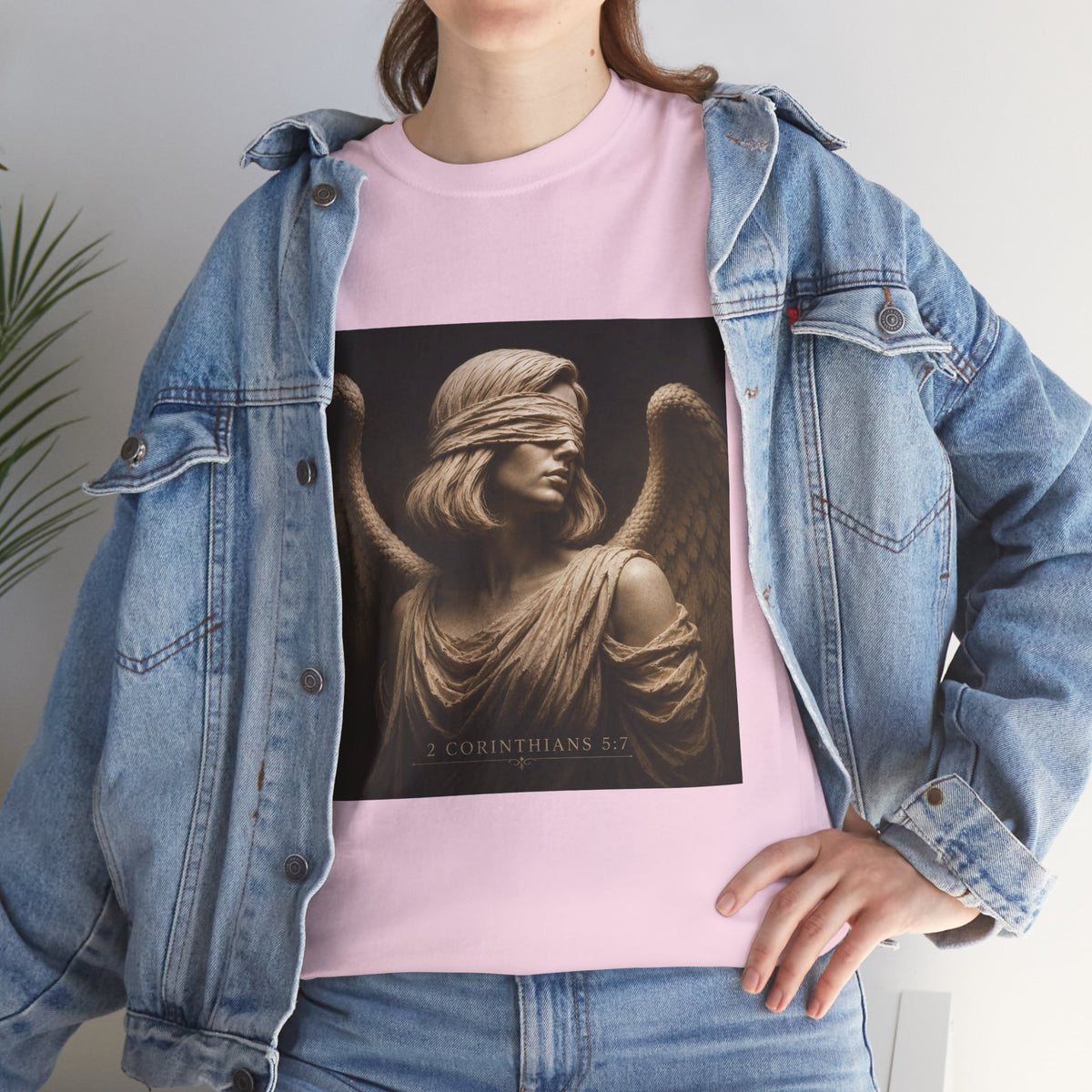 Angel Graphic Tee — "Walk by Faith, Not by Sight" Inspirational T‑Shirt