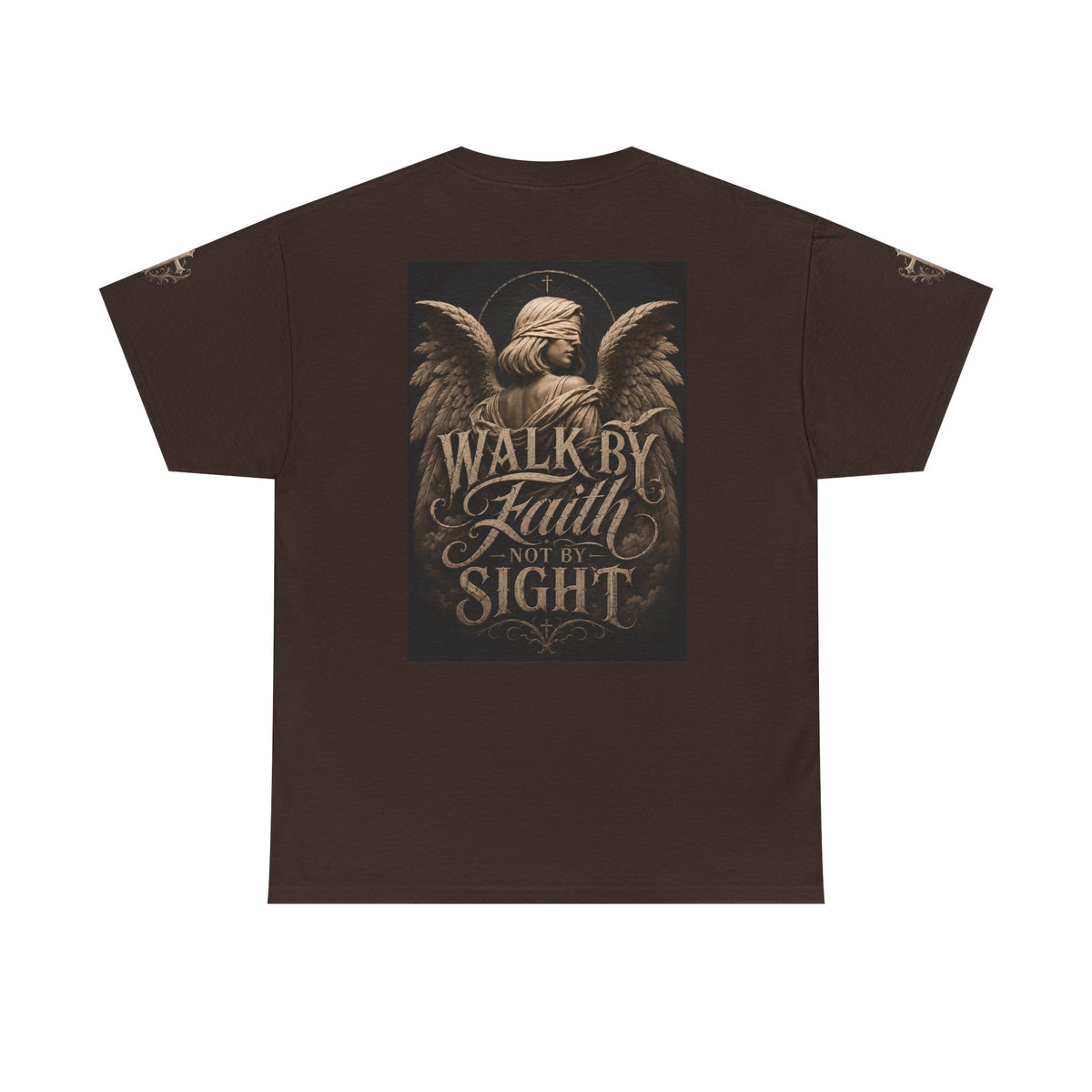 Angel Graphic Tee — "Walk by Faith, Not by Sight" Inspirational T‑Shirt