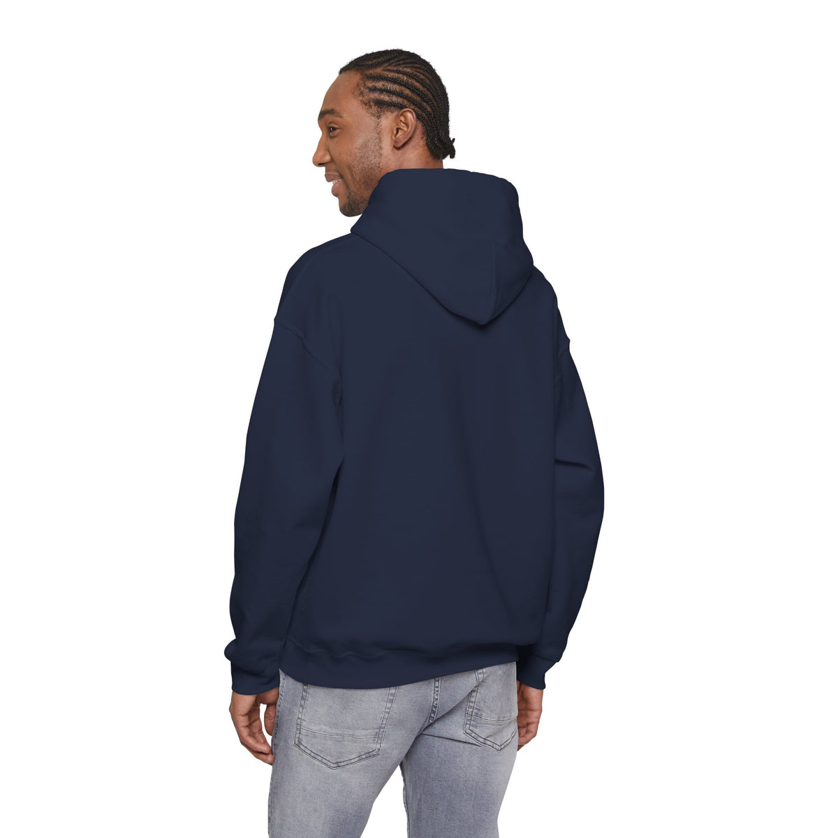 Christian Cross Hoodie - "He Renewed Me" Word Cloud Faith Sweatshirt
