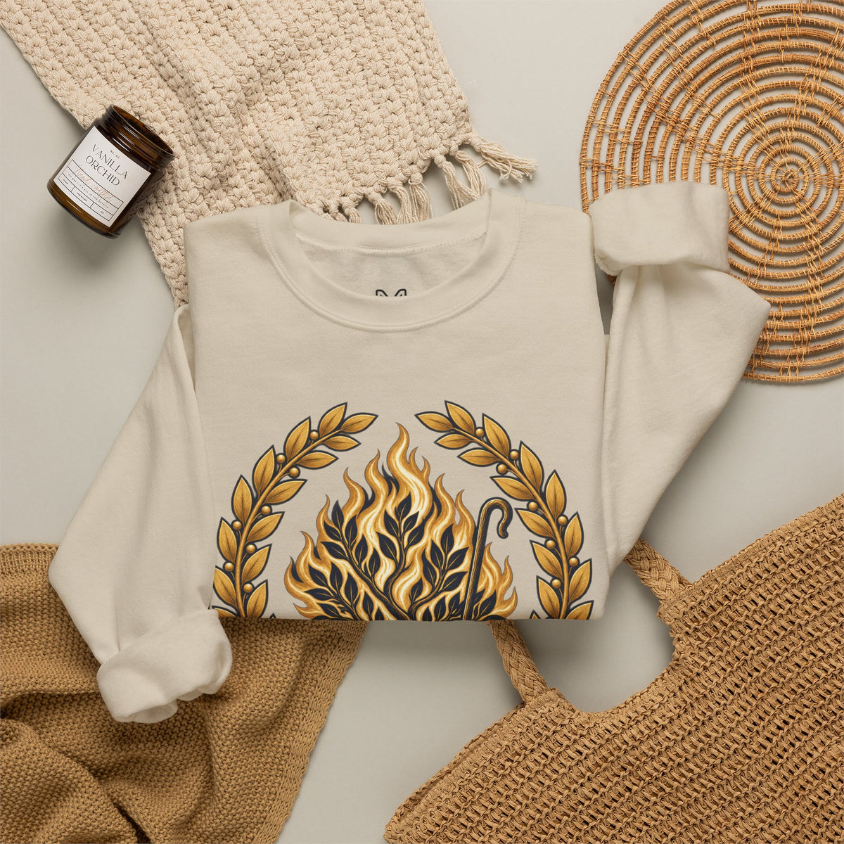 Crewneck Sweatshirt — "I Am Who I Am" Exodus 3:14 Inspirational Pullover