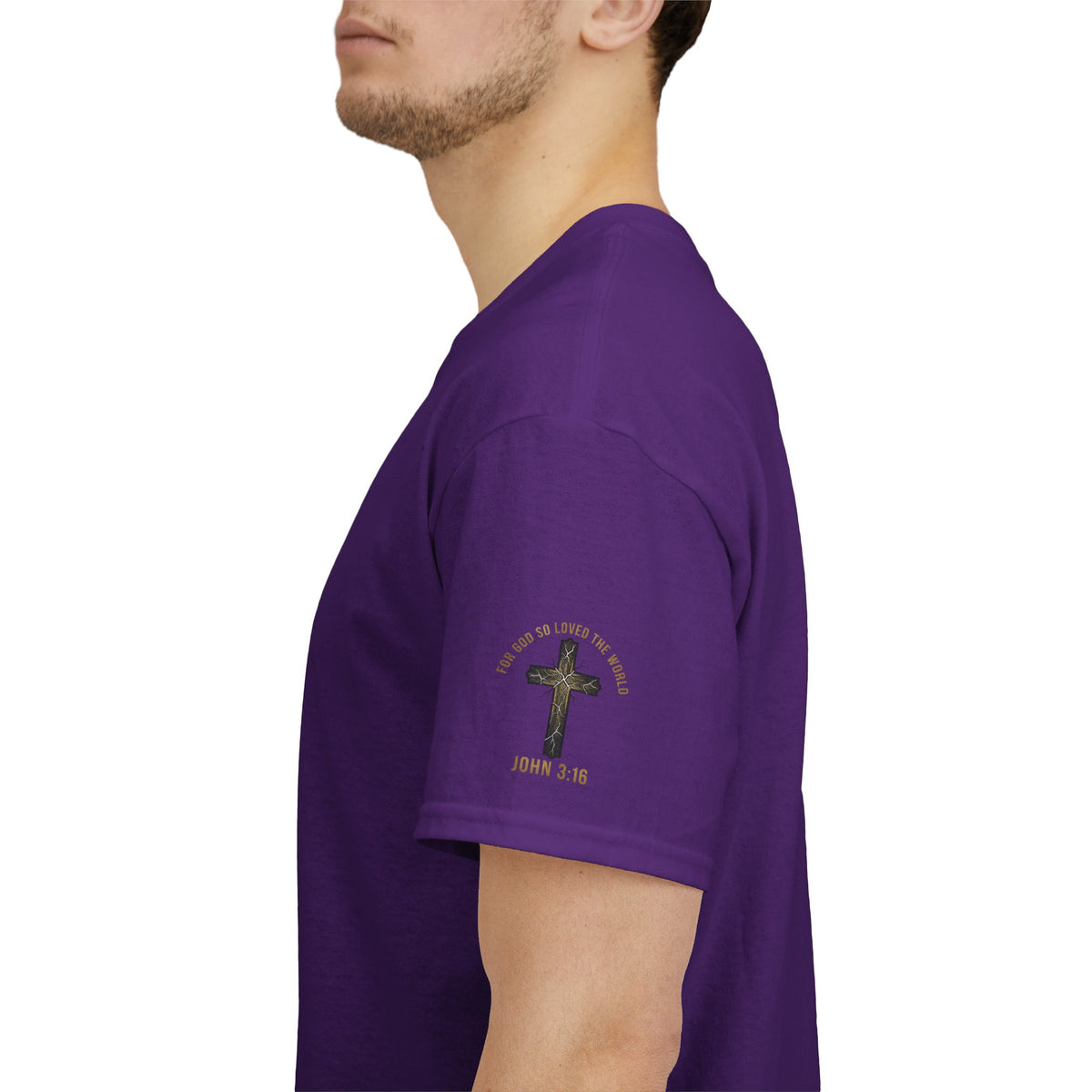 John 3:16 Cross T-Shirt — "For God So Loved the World" Christian Tee