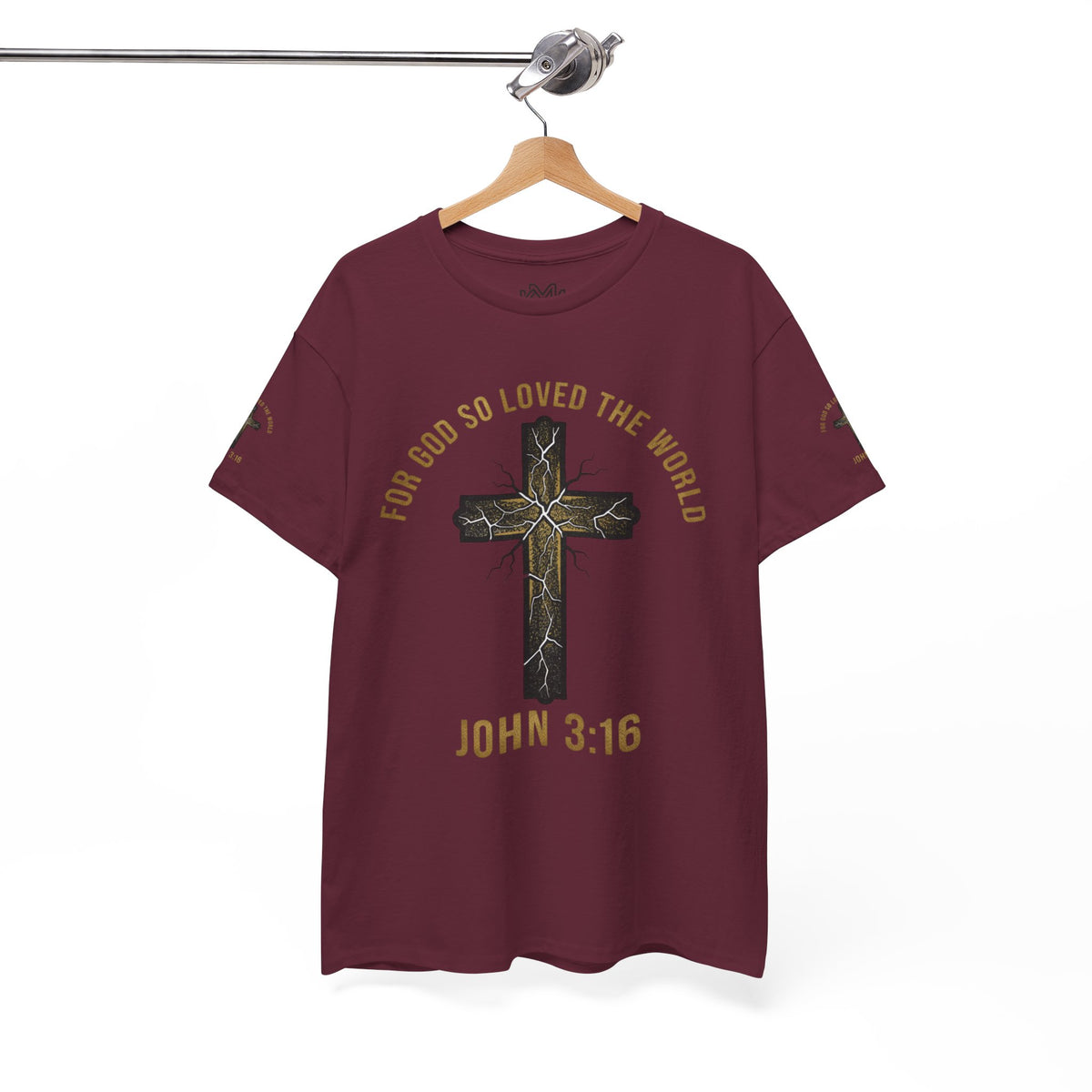 John 3:16 Cross T-Shirt — "For God So Loved the World" Christian Tee