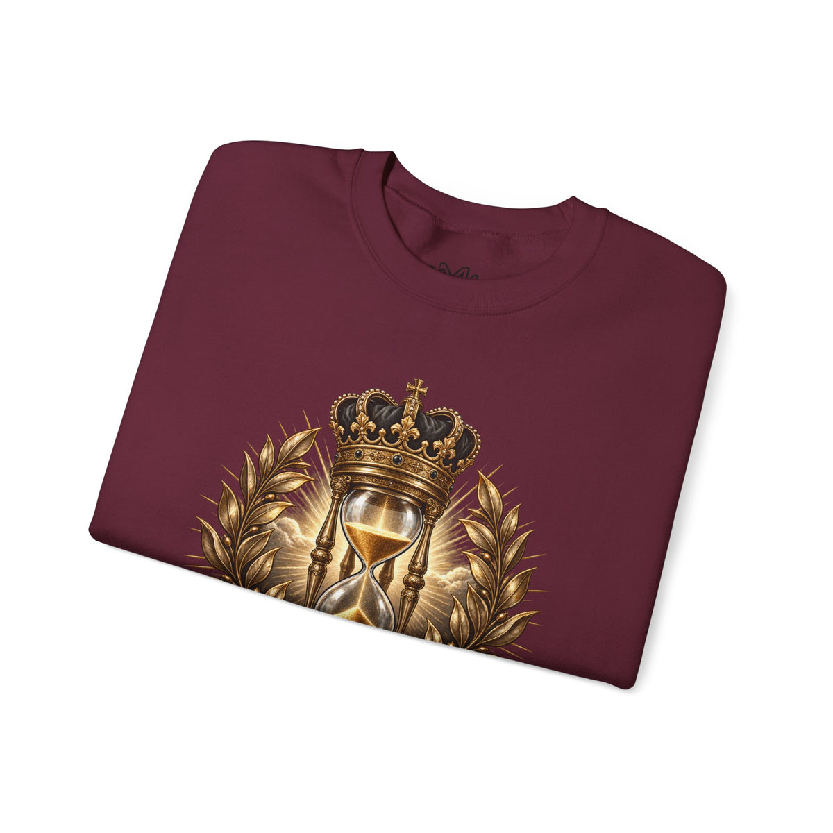 In His Time Crewneck Sweatshirt – Inspirational Christian Scripture Hourglass Design